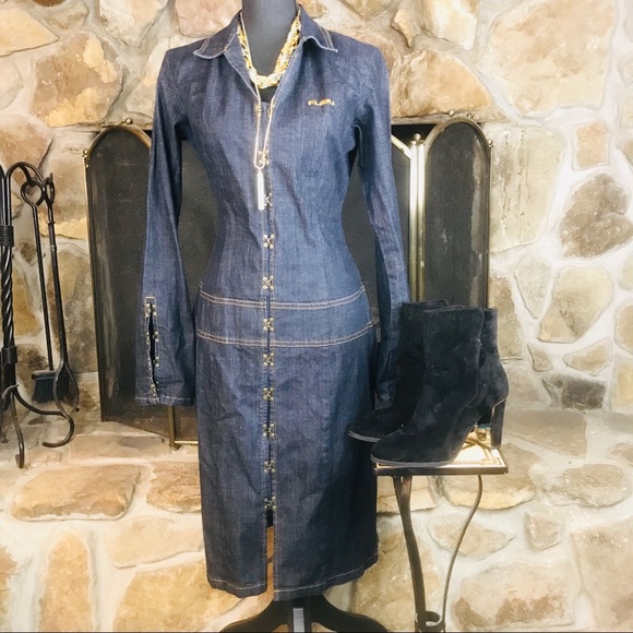 FUBU Dresses & Skirts - Vintage FUBU | Fitted Denim Dress